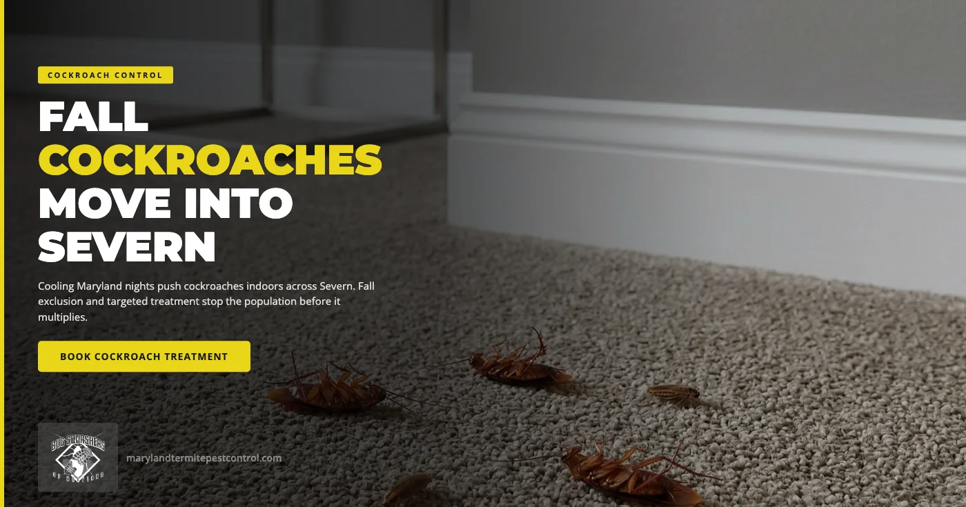 Why Cooling Fall Temperatures in Severn, MD Drive Cockroaches Indoors