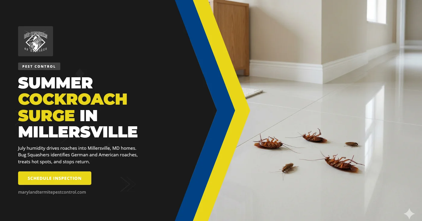 Summer Cockroach Surge in Millersville, MD: How July Humidity Drives Roaches Indoors
